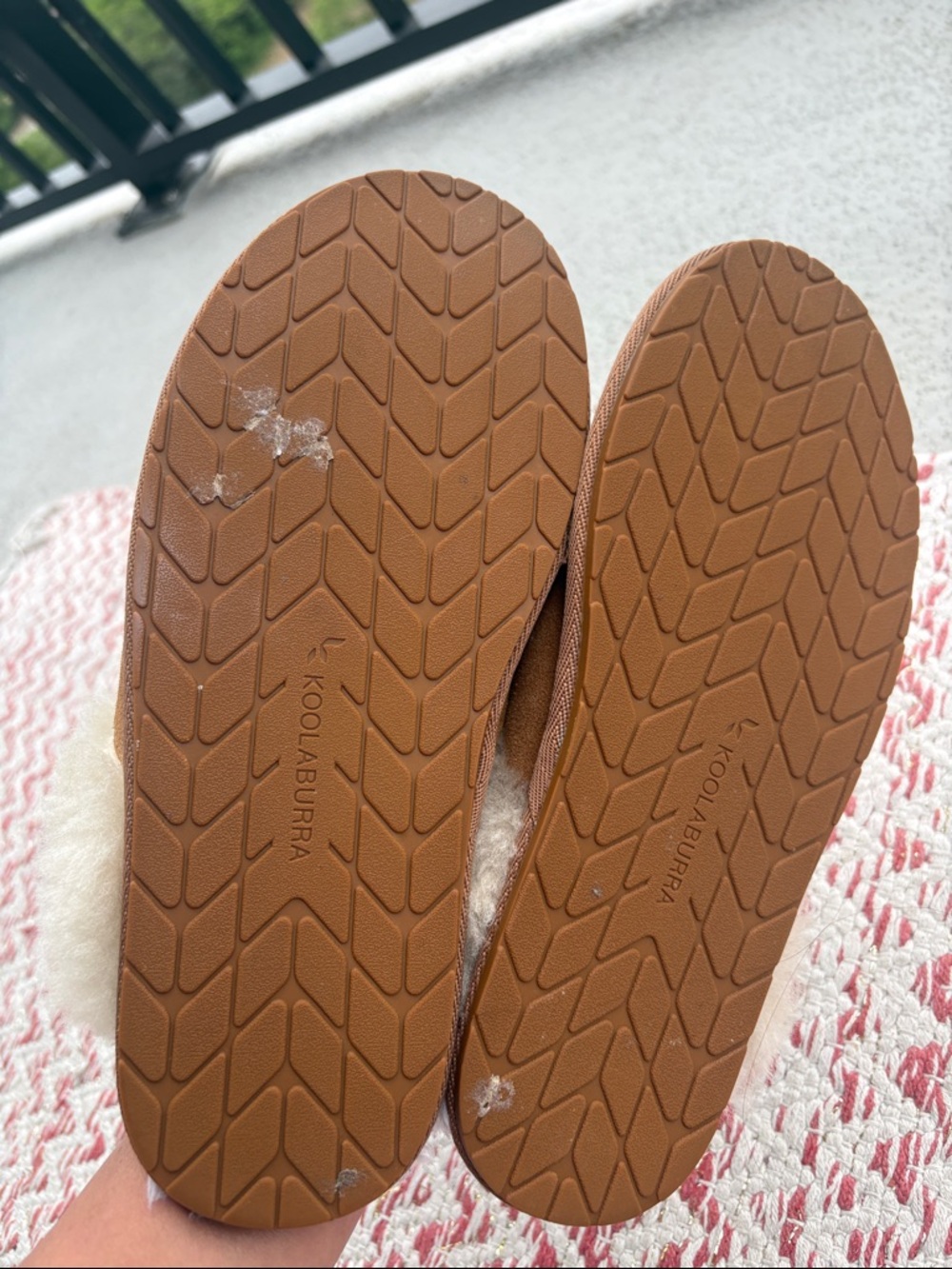 Koolaburra Cozy Shearling-Lined Suede Clogs - Chestnut - Picture 7 of 9